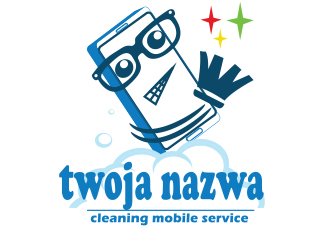 Projekt graficzny logo dla firmy online cleaning mobile service